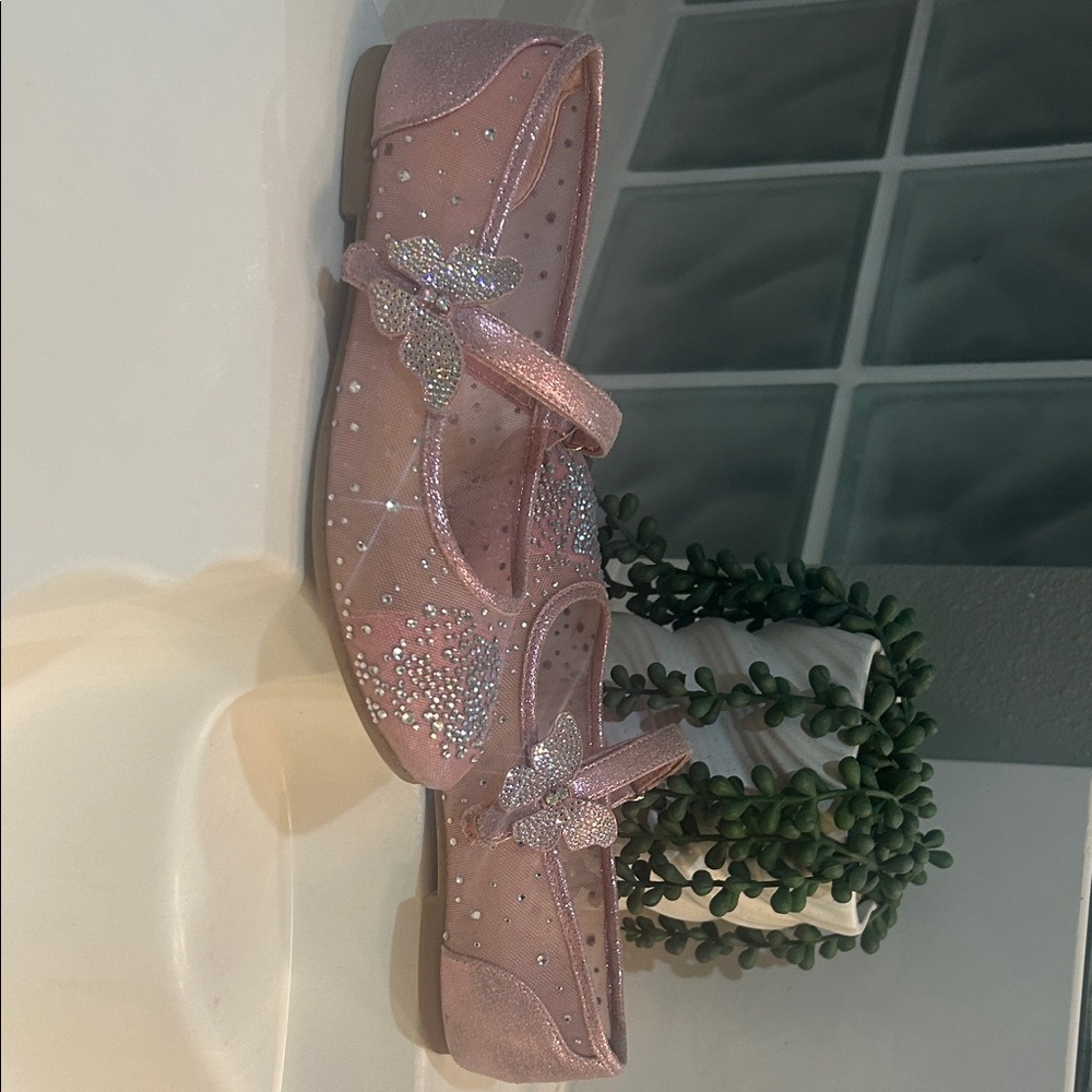 Copper Key Pink Sparkle Kids Dress Shoes
